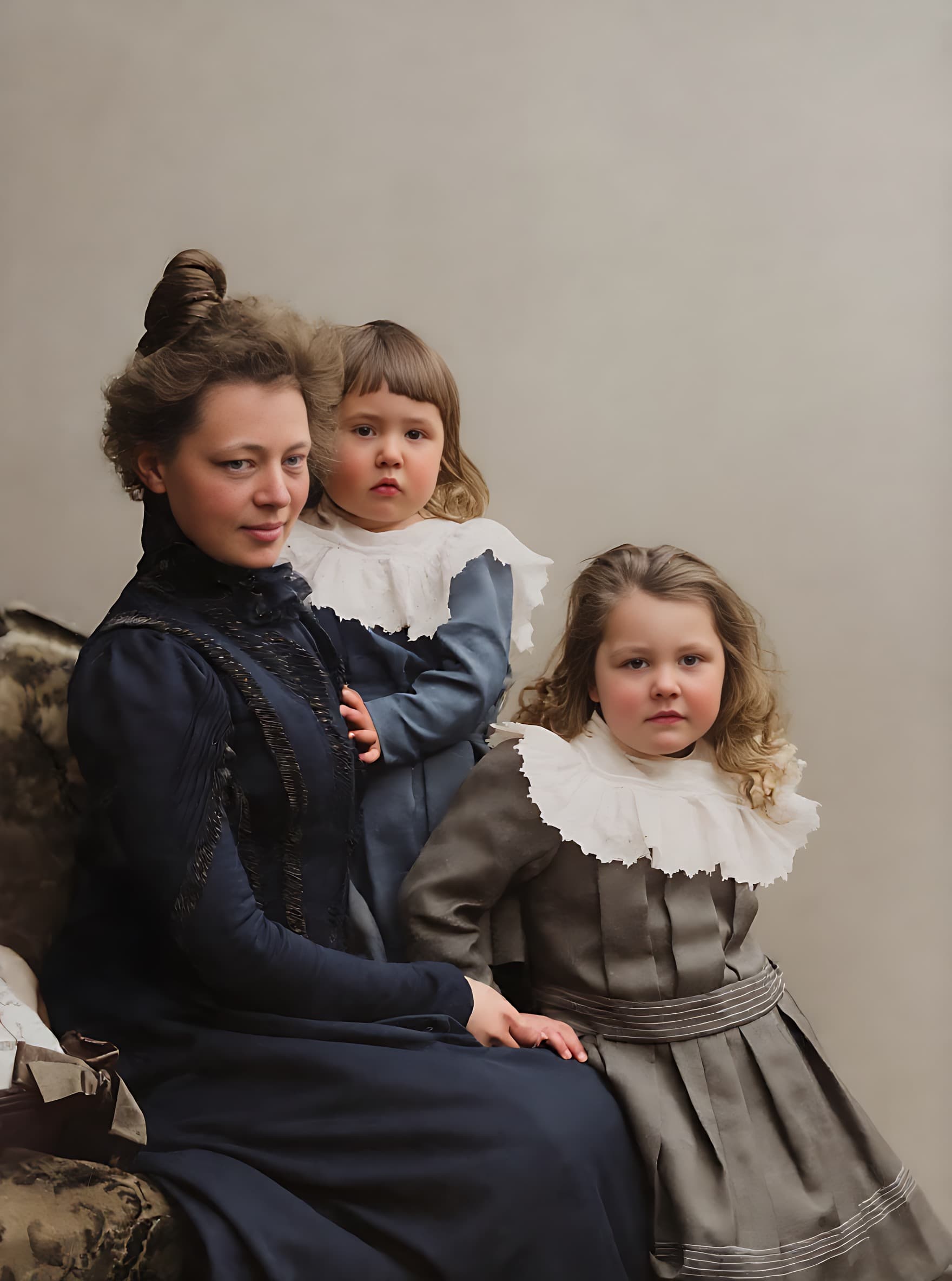 Vintage Family Photo Colorization – restored and colorized by AI